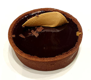Chocolate, Caramel Macadamia Tart